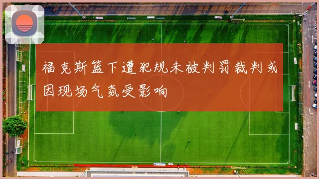 福克斯篮下遭犯规未被判罚裁判或因现场气氛受影响